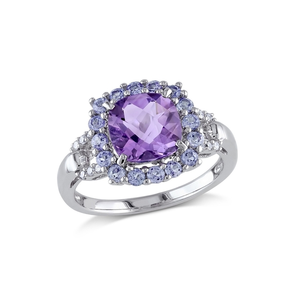 Delmar amethyst,tanzanite and diamond ring - Picture 1 of 4